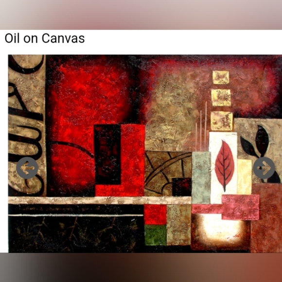Fall pattern - hand signed oil on canvas - Picture 1 of 3